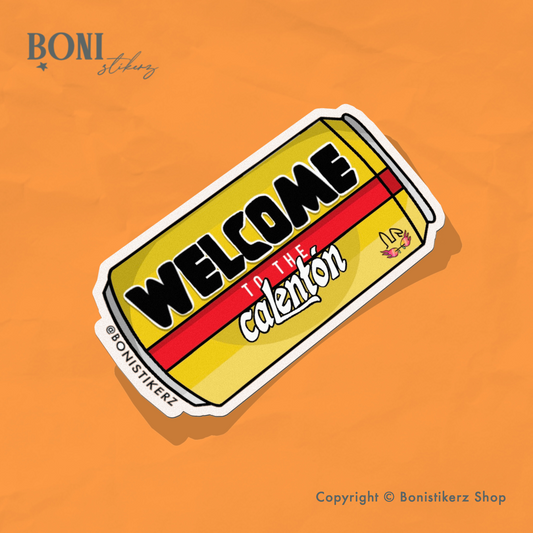 Welcome to the calentón cerveza sticker